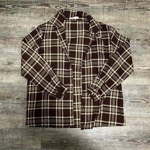 brown flannel